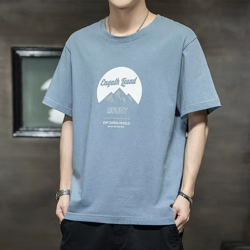 Men's Oversized Cotton Tshirts Sleeve Top Summer Men's Loose Trend Clothes Tshirts - Image 4