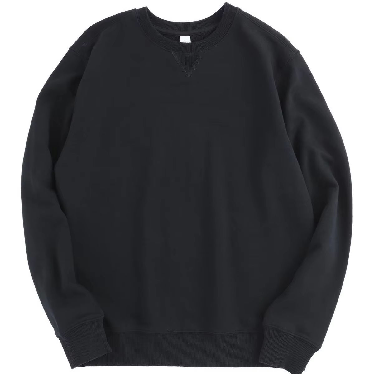 Digital Printed Thickened 380g Cotton Terry Winter Sweater Loose Fit Long Sleeve Casual Top Set Design Solid Neck Pullover - Image 3