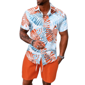 In All Different Color Men Breathable Printed Summer Men's Shirt Set BY AMAZING INDUSTRIES