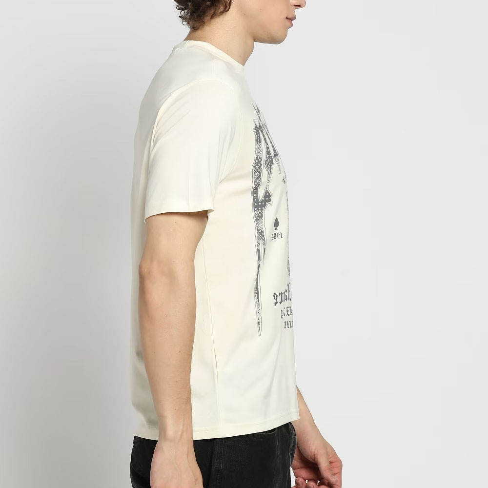 Men's silk screen printed T-shirt top with fashionable appearance, 100% pure cotton top, fashionable - Image 2