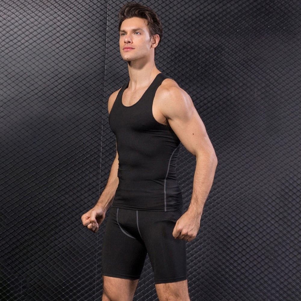 Custom Men's Gym Fitness Tank Top Breathable Polyester Knitted Compression Plus Size Summer Second Skin Feel Yoga - Image 5