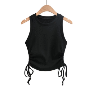 O-Neck Ladies Fashion Sleeveless Crop Tops