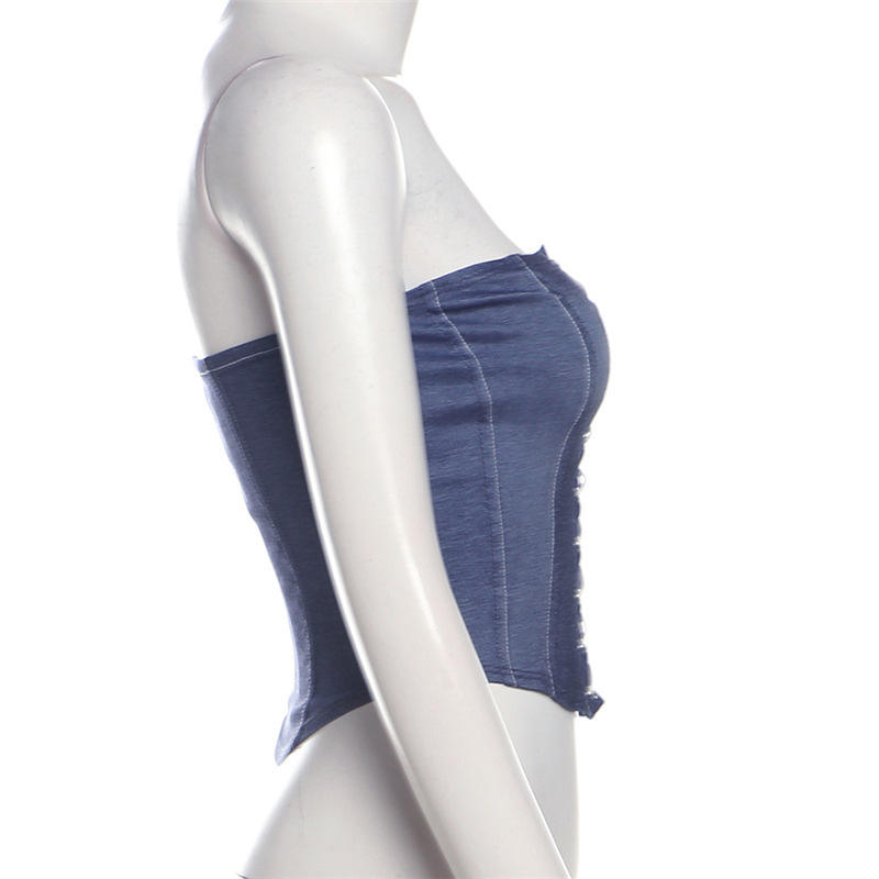 Women's Sexy Bandage Crop Top with Lace-up Cut Out Asymmetry Hem Slim Camis Summer Clubwear Short Length for Party Streetwear - Image 3