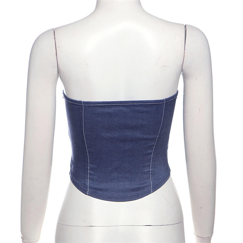 Women's Sexy Bandage Crop Top with Lace-up Cut Out Asymmetry Hem Slim Camis Summer Clubwear Short Length for Party Streetwear - Image 4