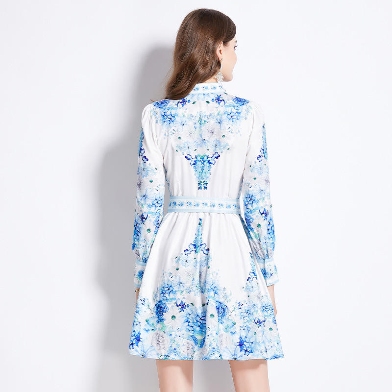 Women's Clothing Dresses Retro Long Sleeve Women's Dresses Fashion Women's Elegant Dresses - Image 4