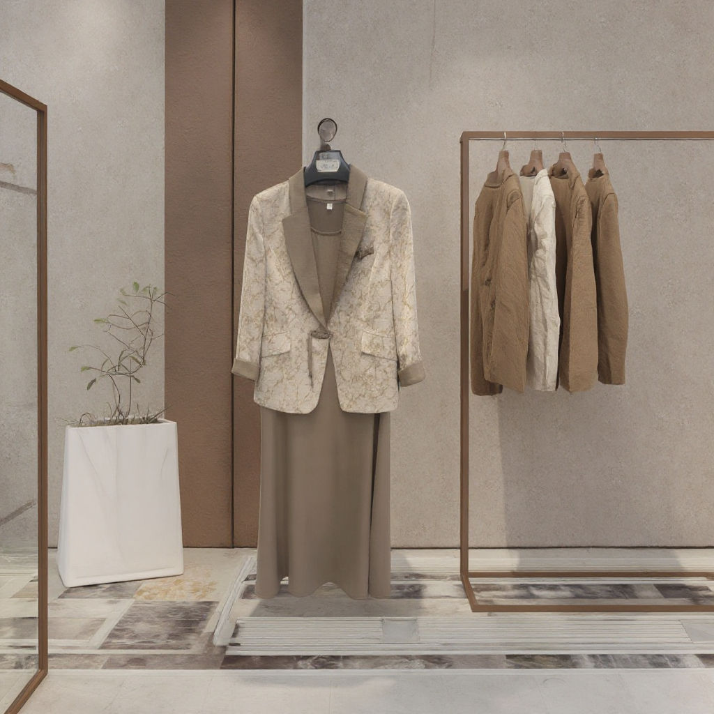 Women's autumn business casual elegant suit jacket and dress set, fashionable and elegant women's clothing - Image 6