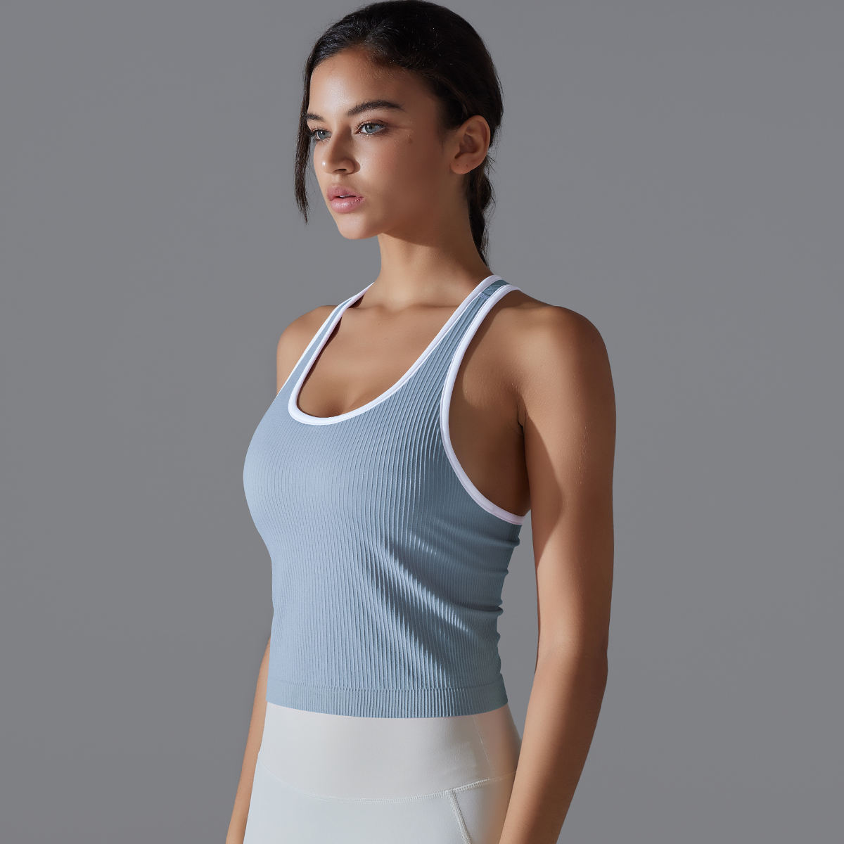 Sports vest, breathable vest top, women's slim fit fitness bra, beautiful back, running sports women's clothing - Image 3