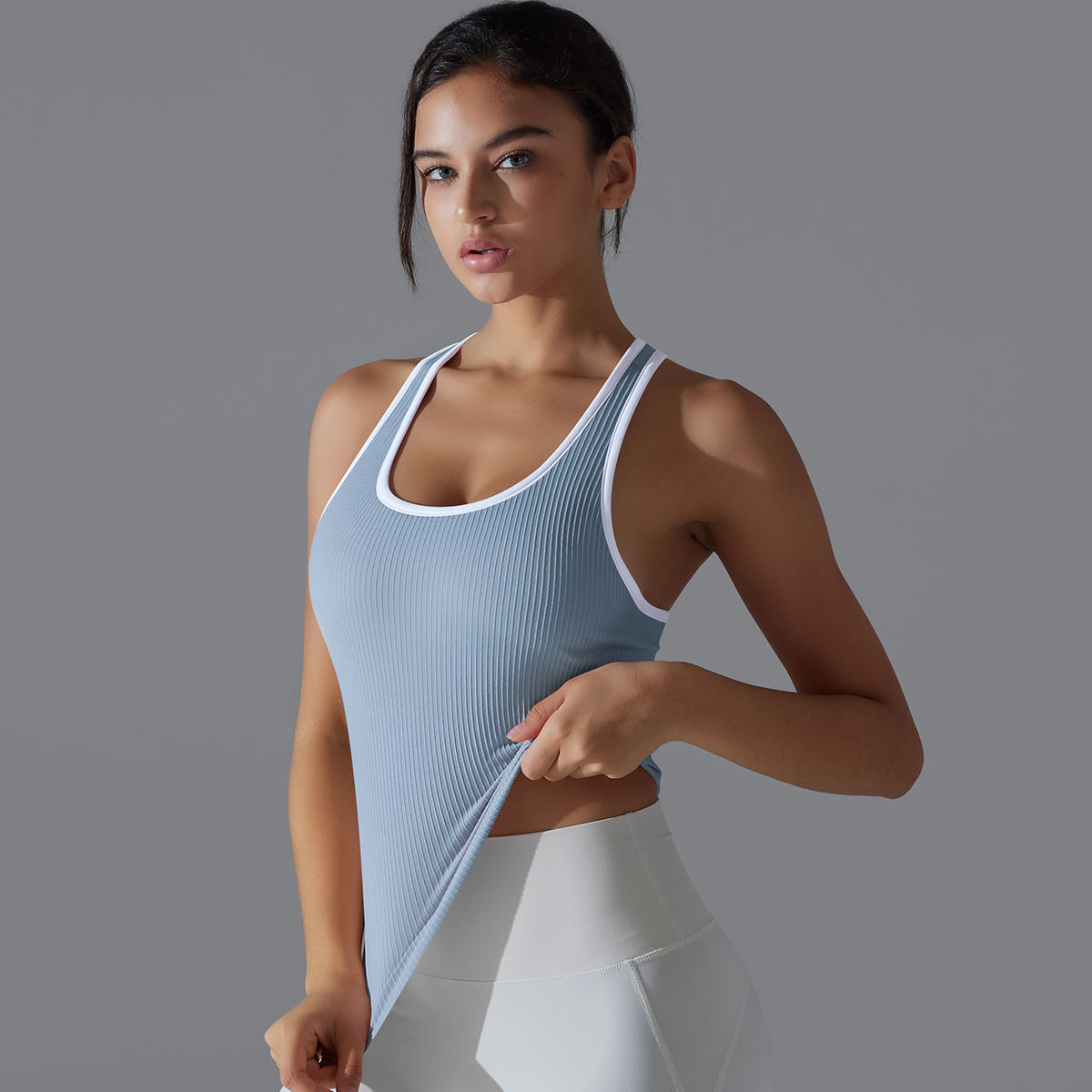 Sports vest, breathable vest top, women's slim fit fitness bra, beautiful back, running sports women's clothing - Image 4