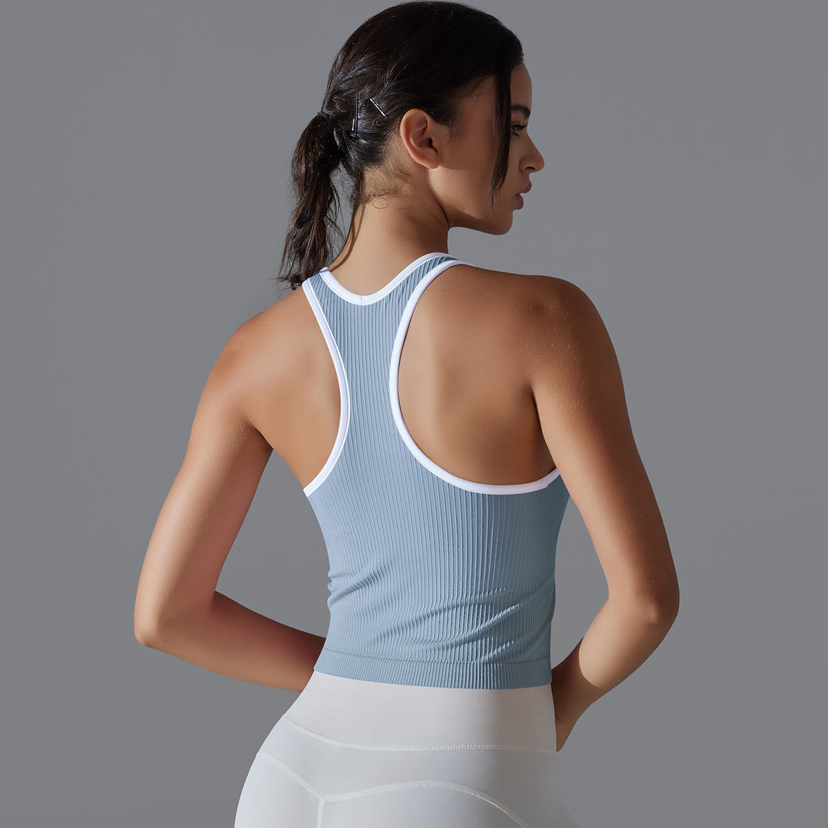 Sports vest, breathable vest top, women's slim fit fitness bra, beautiful back, running sports women's clothing - Image 5
