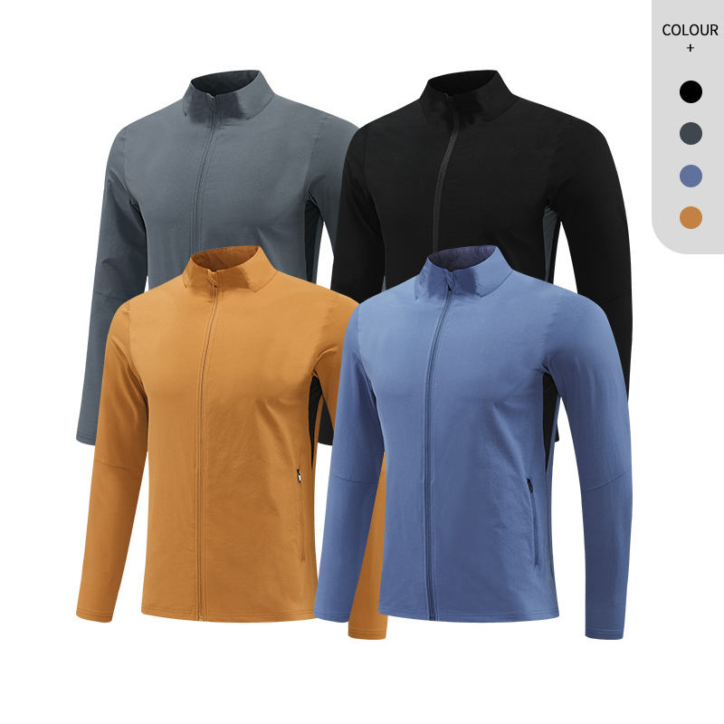 Men's Spring Jacket Fitness Clothing Jogging Gym Sports Outdoor Jacket Men's Zipper Slimming Jacket - Image 5