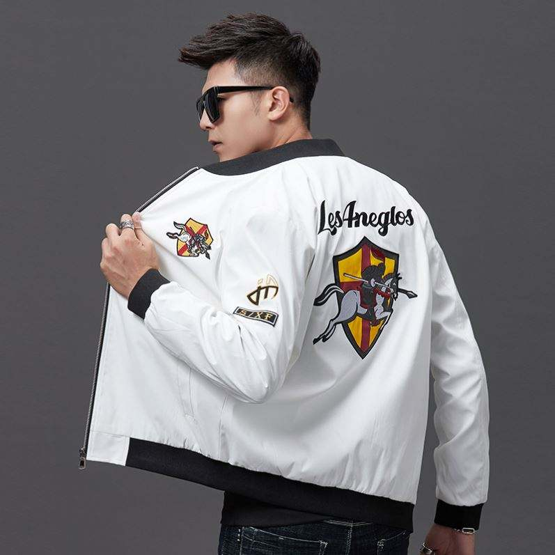 Men's fashionable casual windbreaker jacket, spring and autumn slim fit and slimming jacket - Image 7