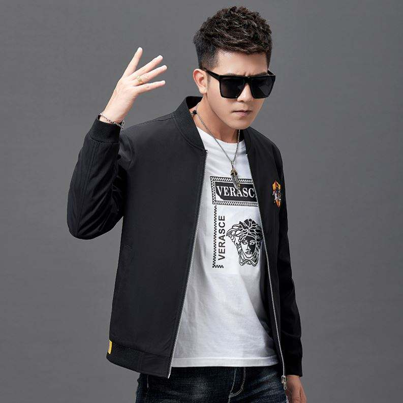 Men's fashionable casual windbreaker jacket, spring and autumn slim fit and slimming jacket - Image 4