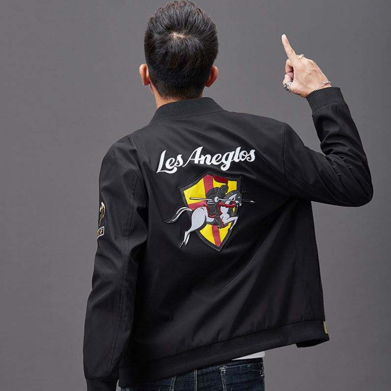 Men's fashionable casual windbreaker jacket, spring and autumn slim fit and slimming jacket - Image 3