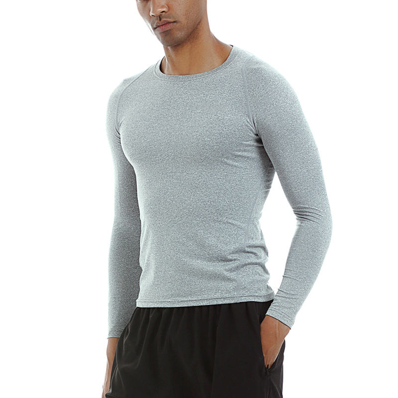 Winter breathable mesh long sleeved training and fitness professional basketball suit men's compression T-shirt fitness suit