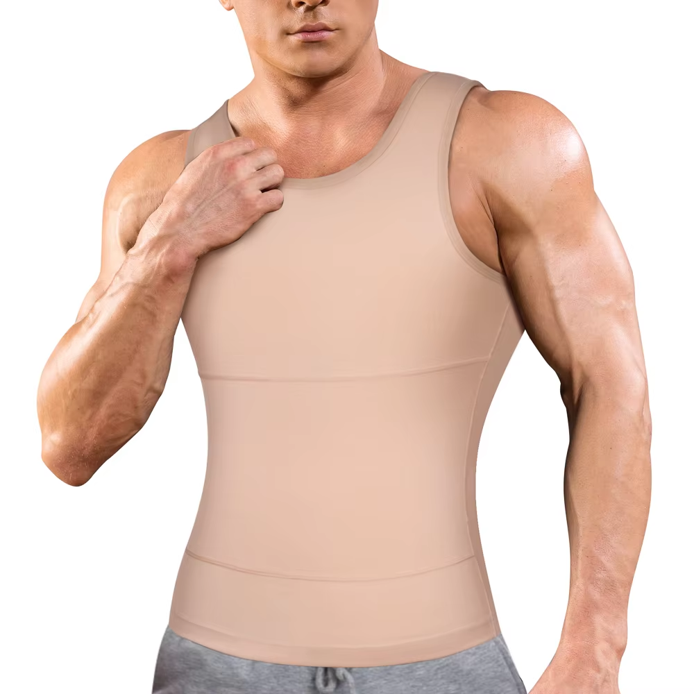 Weight loss compression shirt shapewear men's waist trainer vest slimming vest sports shirt shapewear men - Image 4