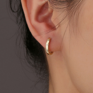 Ladies' 925 sterling silver 18k gold earrings Forever Diamond Trio waterproof and anti allergic moissanite jewelry