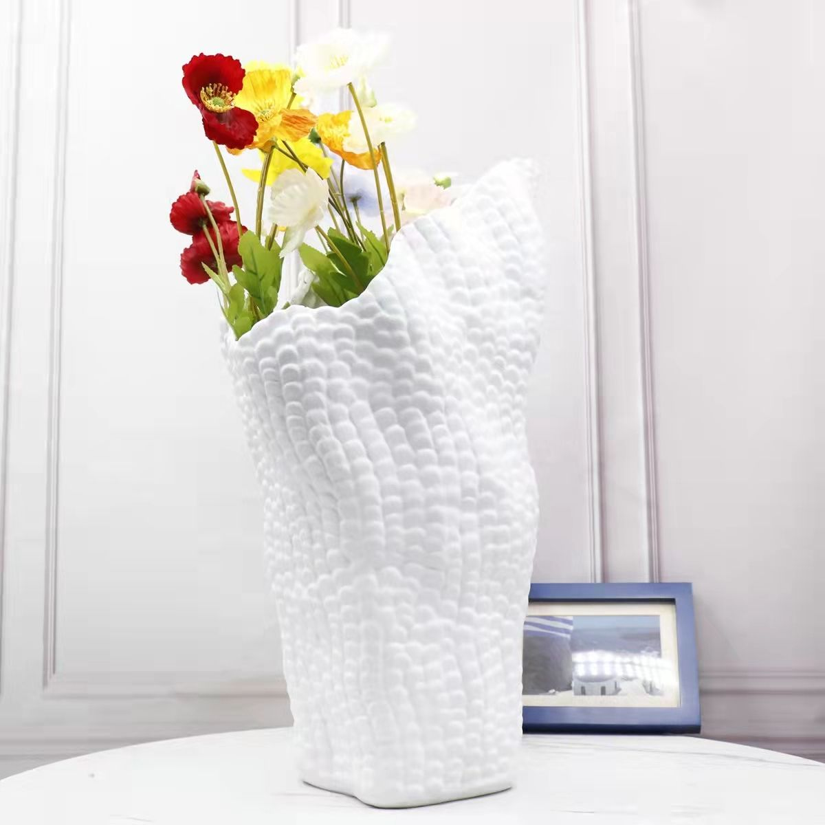 Geometric proportion, texture, large model, living room, desktop, handicrafts, ornaments, minimalist style, vase arrangement, interior decoration - Image 3