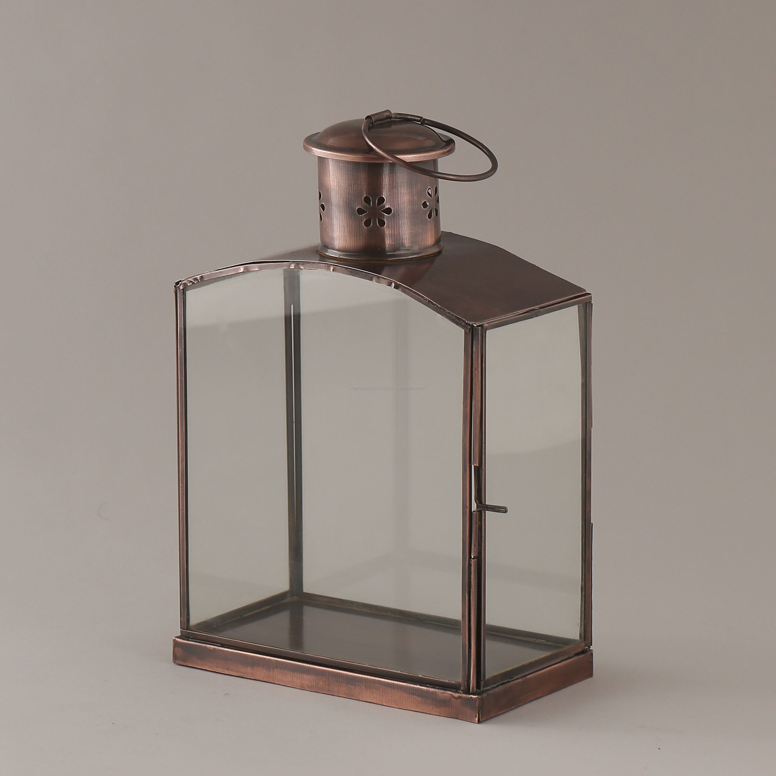 High Quality Metal Glass Gold Lantern Set Home Decor Christmas Candle Holder Transparent Glasses Wood Candle Holders - Image 3