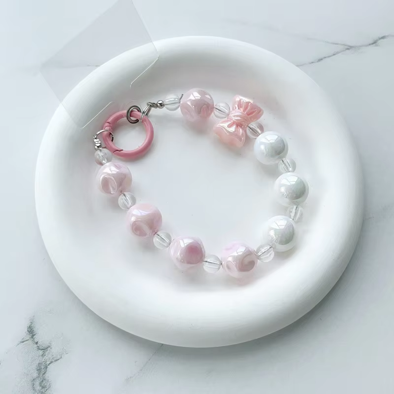 Short Beaded Lanyard Detachable for Mobile Phone Camera Bag Keychain Pendant Wristband Mobile Phone Case Lanyard - Image 2