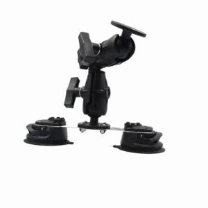 Double Vacuum Suction Cup Mount with Flexible Double Ball Sockets Arm for Car Boats Windshield & Window Tablet Mount