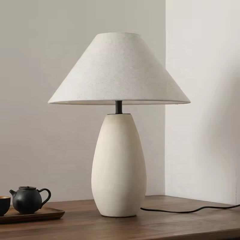 Modern Creative Classic Home White Ceramic Table Lamp Living Room Decorative Bed Side Retro Table Lamp - Image 6