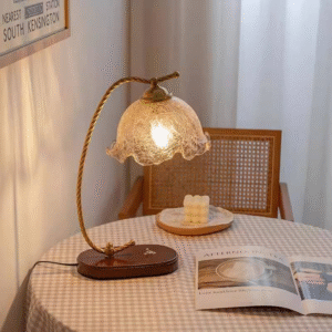 American Vintage Glass E27 Bulb Led Table Lamps Bedside Lights Ambient Lighting for Living Room Bedroom Home Decoration