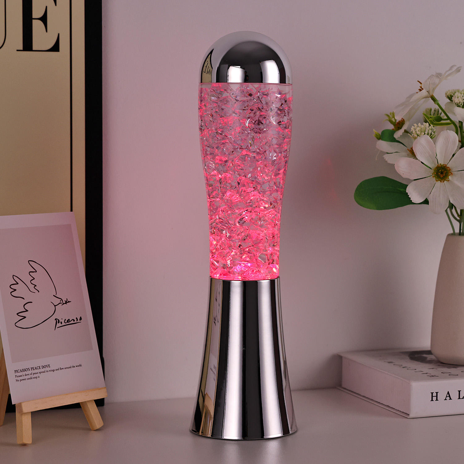 Home Decor Kid Gift Light Enjoy a Tranquil Evening with an RGB Flow Night Lamp with Ice Shade - Image 3