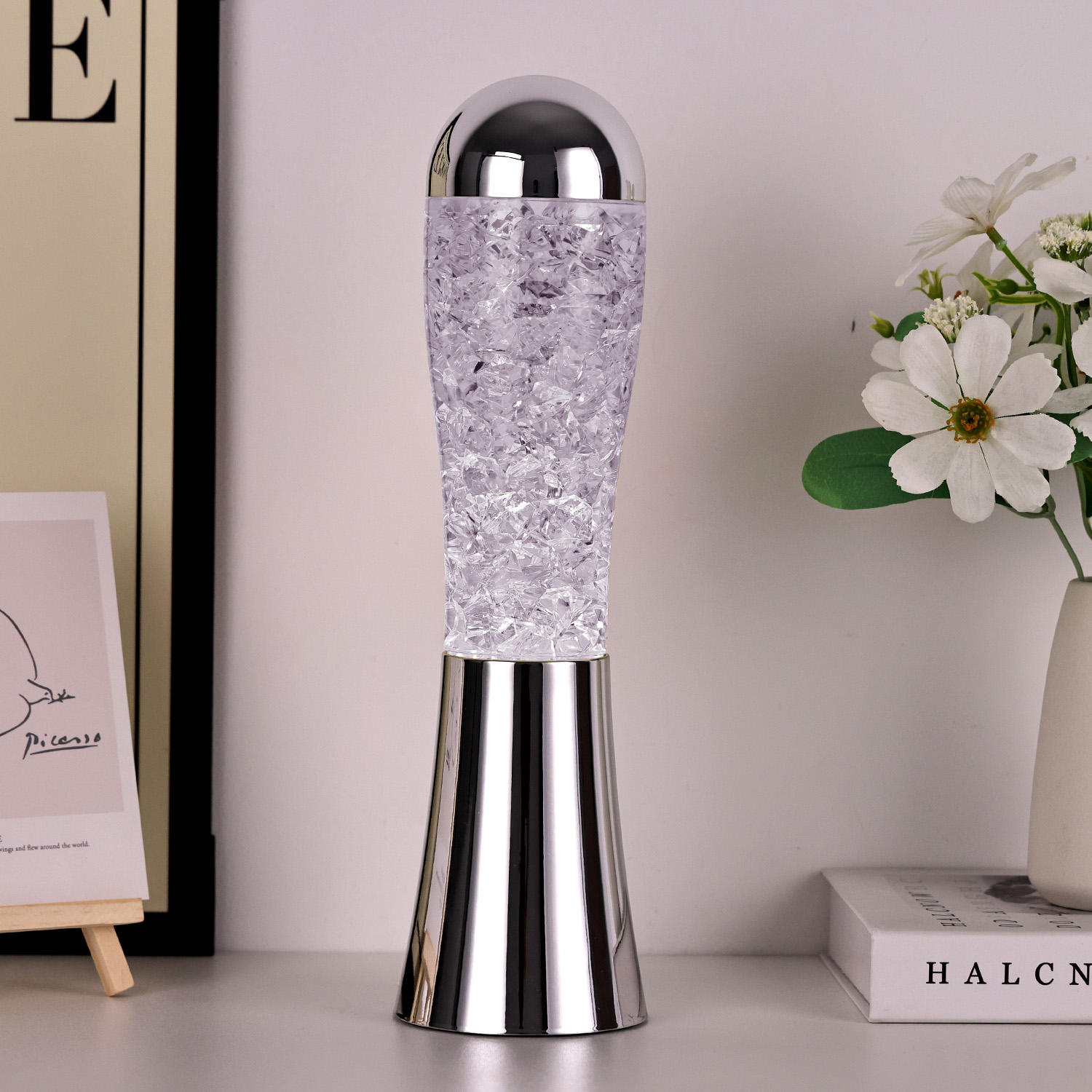 Home Decor Kid Gift Light Enjoy a Tranquil Evening with an RGB Flow Night Lamp with Ice Shade - Image 4