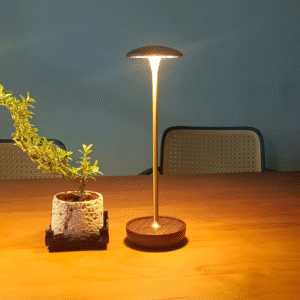 Natural solid wood charging convenient creative bedside bedroom study dining room industrial style table lamp night light