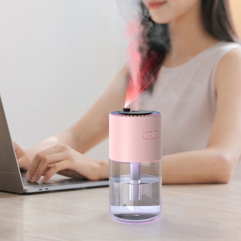 New Product Suitable for All Seasons Night Light Projection Spray Three-in-one USB Portable Mini Smart Humidifier - Image 3