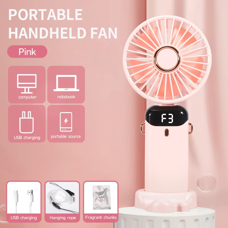 New USB Handheld Fan Mini Portable Charging Foldable Plastic Electric Fan for Office & Student Car Outdoor Use Perfect Gift - Image 7