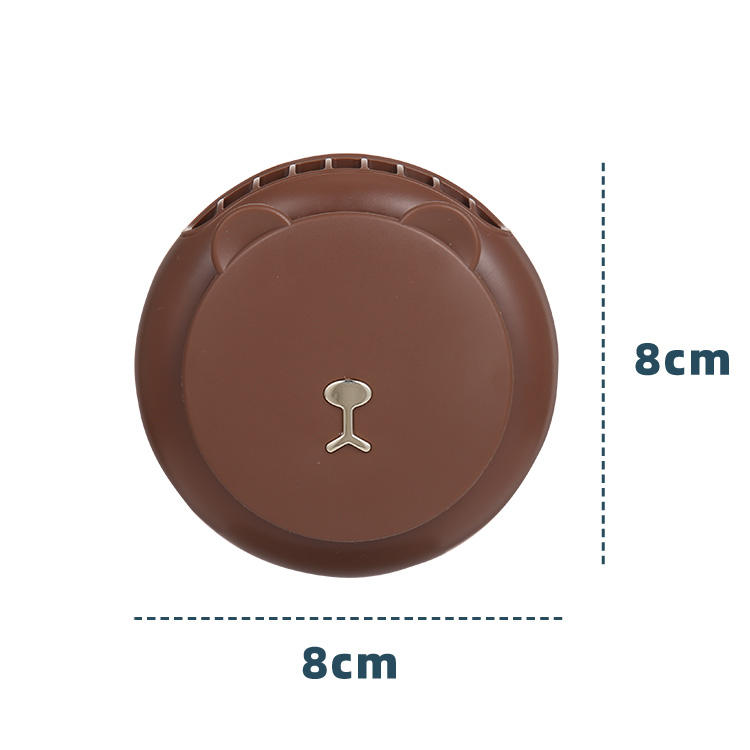 Brown Fashion Creative Usb Charger Outdoor Handheld Handy Save Power High Speed Cooling Mini Hanging Neck Small Fan - Image 7